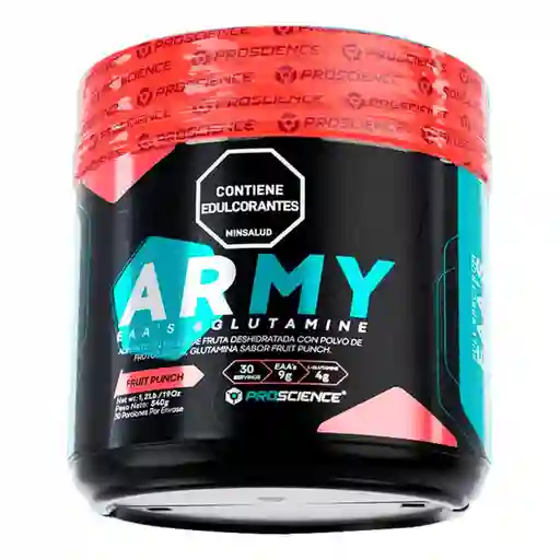 Army Bcaa En Polvo Con Glutamina Sin Azúcar 540gr Fruit Punch Proscience