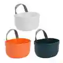 3 X Cestas Colgantes De Plástico