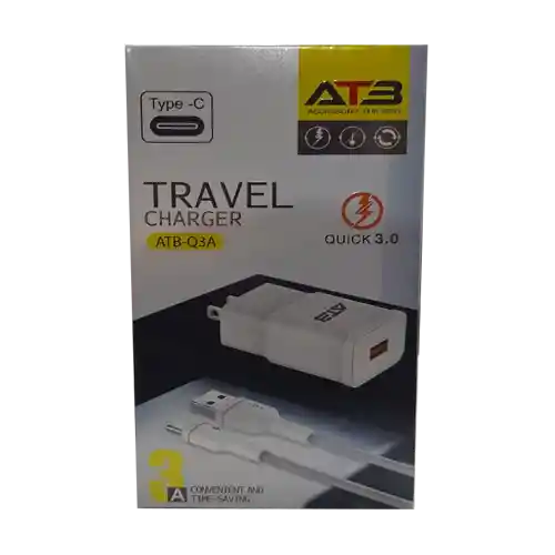 Cargador Atb 3amp Tipo C Carga Rapida