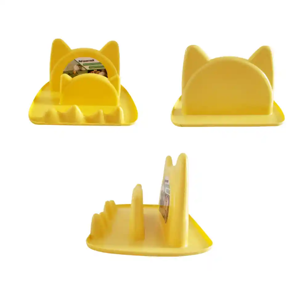 Organizador De Tapas De Ollas Forma Gato Plastico