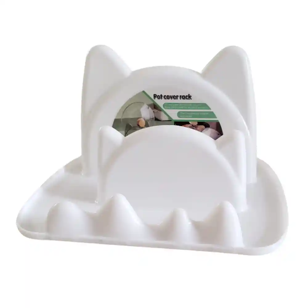Organizador De Tapas De Ollas Forma Gato Plastico