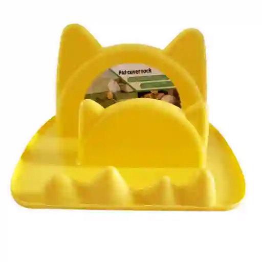Organizador De Tapas De Ollas Forma Gato Plastico