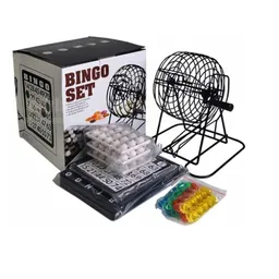 Bingo Familiar Juego De Mesa Profesional Balotera Giratoria
