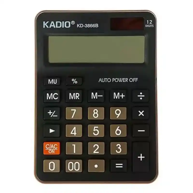 Calculadora De Escritorio Kadio Kd-3866b 12 Digitos