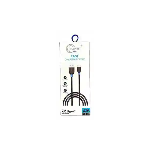 Cable De Datos Harvic Tipo C Carga Rapida 2 Metros