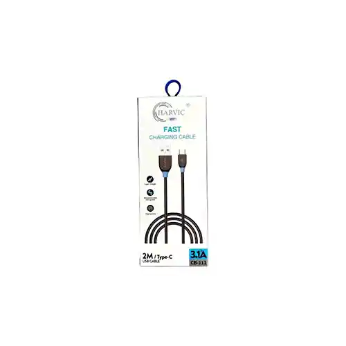 Cable De Datos Harvic Tipo C Carga Rapida 2 Metros