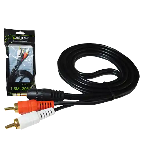 Cable Auxiliar 2 En 1 De 3 Metros Marca Ramitech