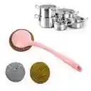 Cepillo De Limpieza De Platos Con Bola De Alambre De Acero Inoxidable
