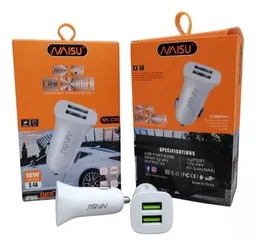 Cargador De Celular Para Carro 2 Puertos Usb Dual Carga Rapida