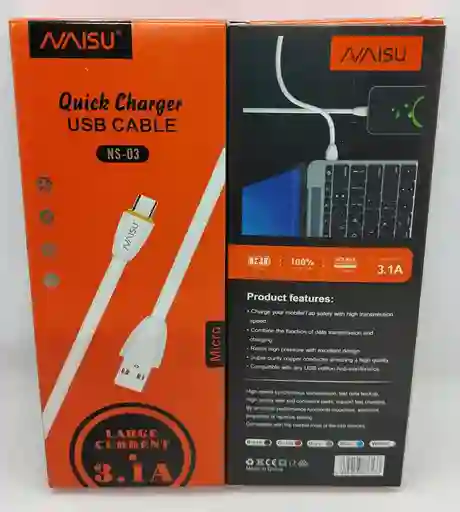 Cable Usb A V8 Naisu