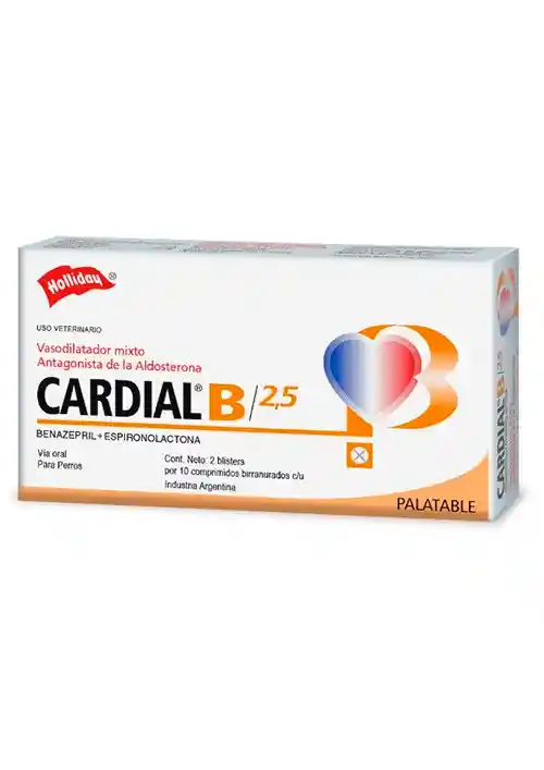 Cardial B 2,5 Mg Blisyer X 10 Tabletas