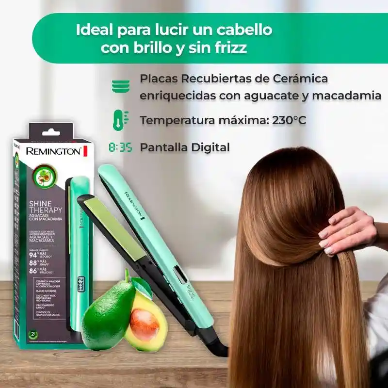Plancha Remington Para Cabello Macadamia Con Aguacate Original