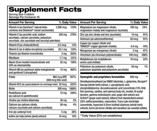 Focus Factor Vitaminas Para El Cerebro 180 Tabletas