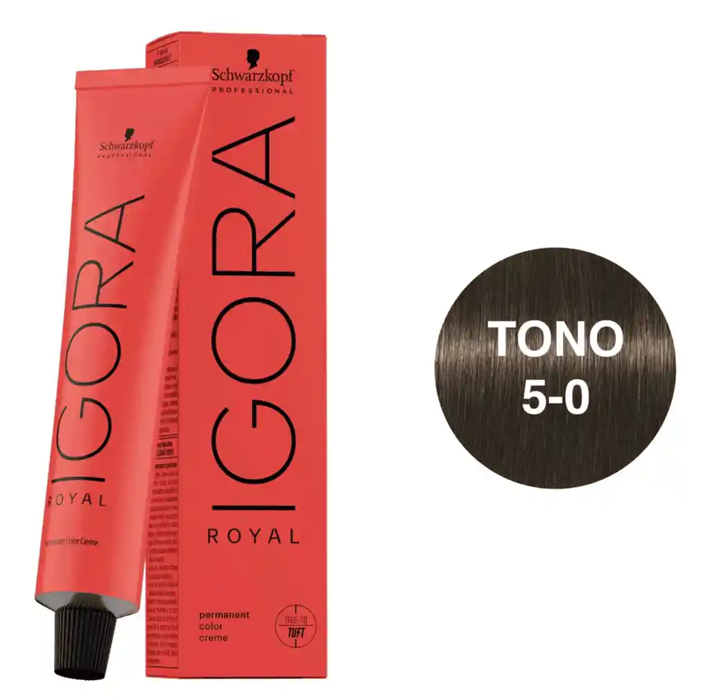 Igora Royal Tono 5-0 Castaño Claro Natural 60ml