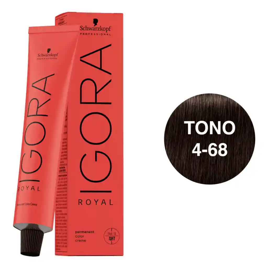 Igora Royal Tono 4-68 Castaño Medio Chocolate Rojo 60ml