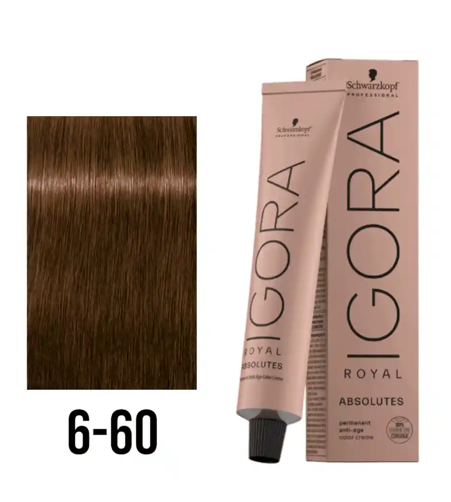 Igora Royal Absolutes 6-60 Rubio Oscuro Marrón Natural 60 Ml