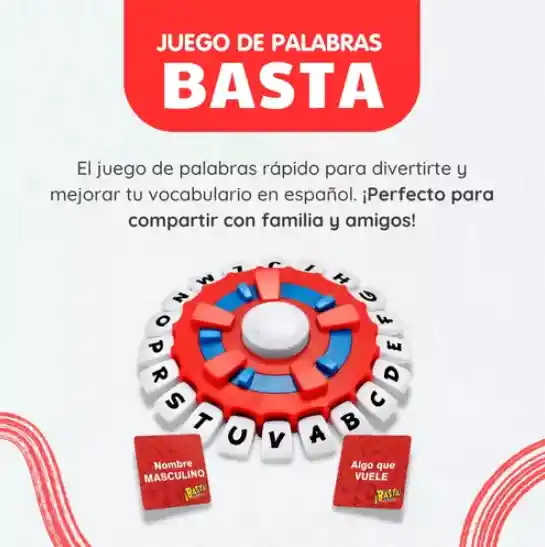 Basta Juego Mental De Mesa Palabras Didáctico Infantil Familiar