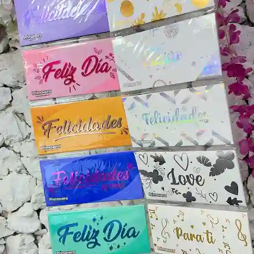 Lluvia De Sobres Regalo Metalizado Felicitaciones