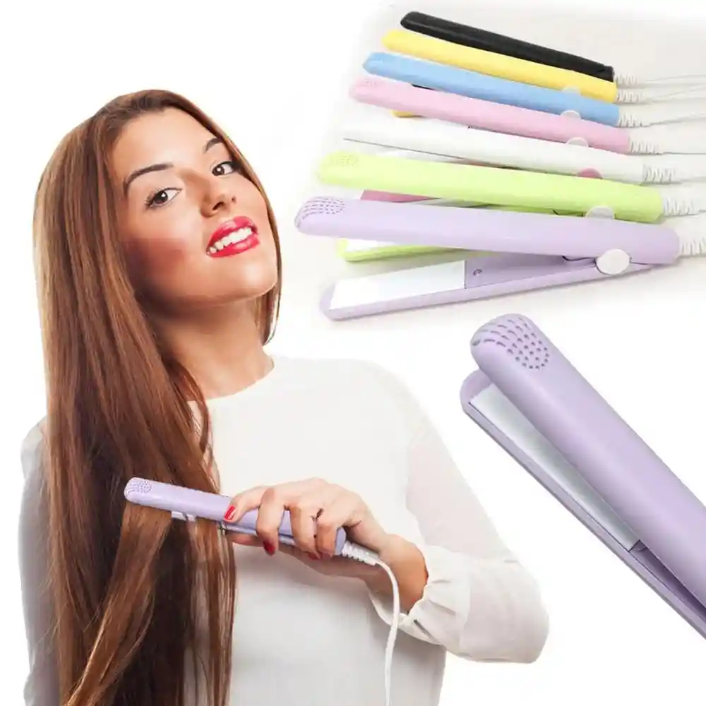 Mini Plancha Viajera Para Cabello Cerámica Portátil