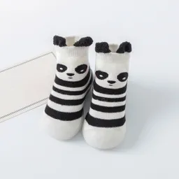 Par De Medias Con Suela Antideslizante Para Bebés, Divertidos Diseños De Animales, Hechas En Algodón, Ideal Para Los Primeros Pasos - Colorlife