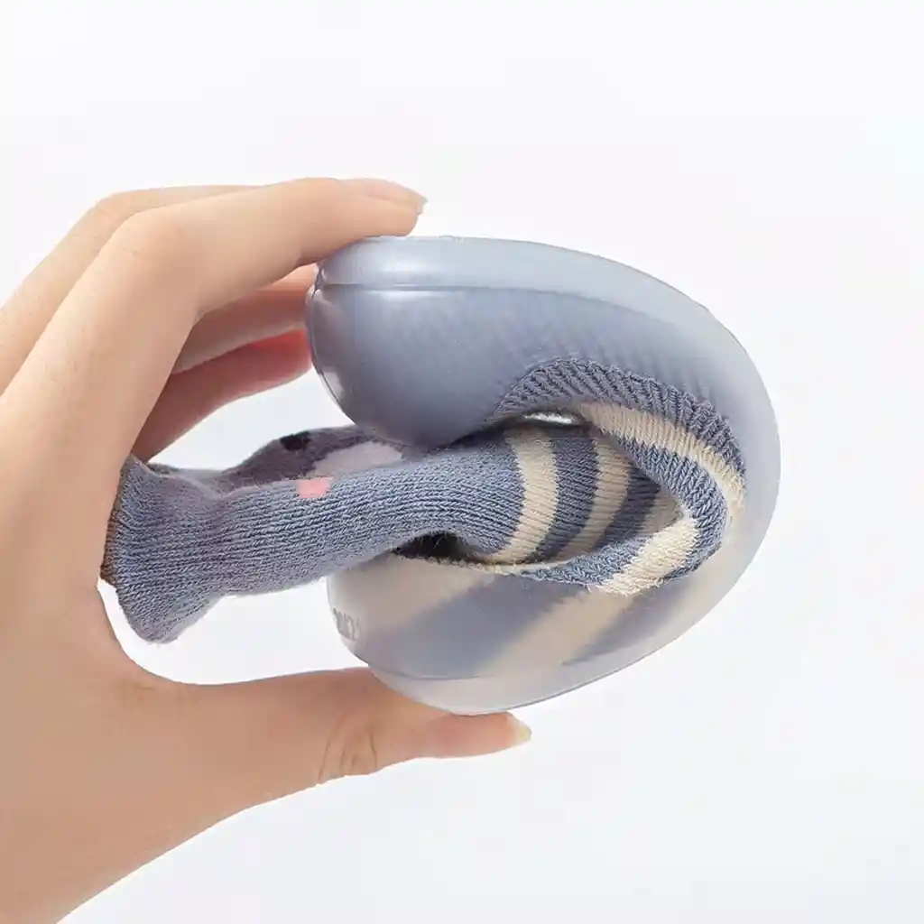Par De Medias Con Suela Antideslizante Para Bebés, Divertidos Diseños De Animales, Hechas En Algodón, Ideal Para Los Primeros Pasos - Colorlife