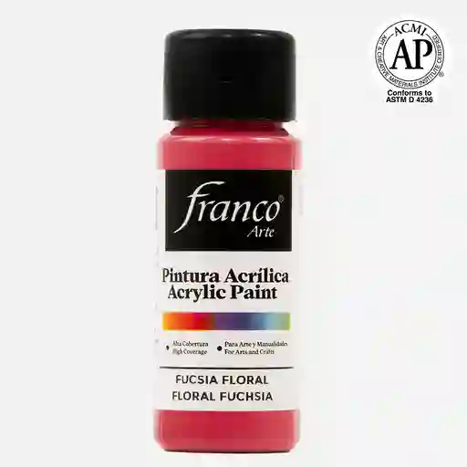 Pintura Acrílica Fucsia Floral Franco Arte