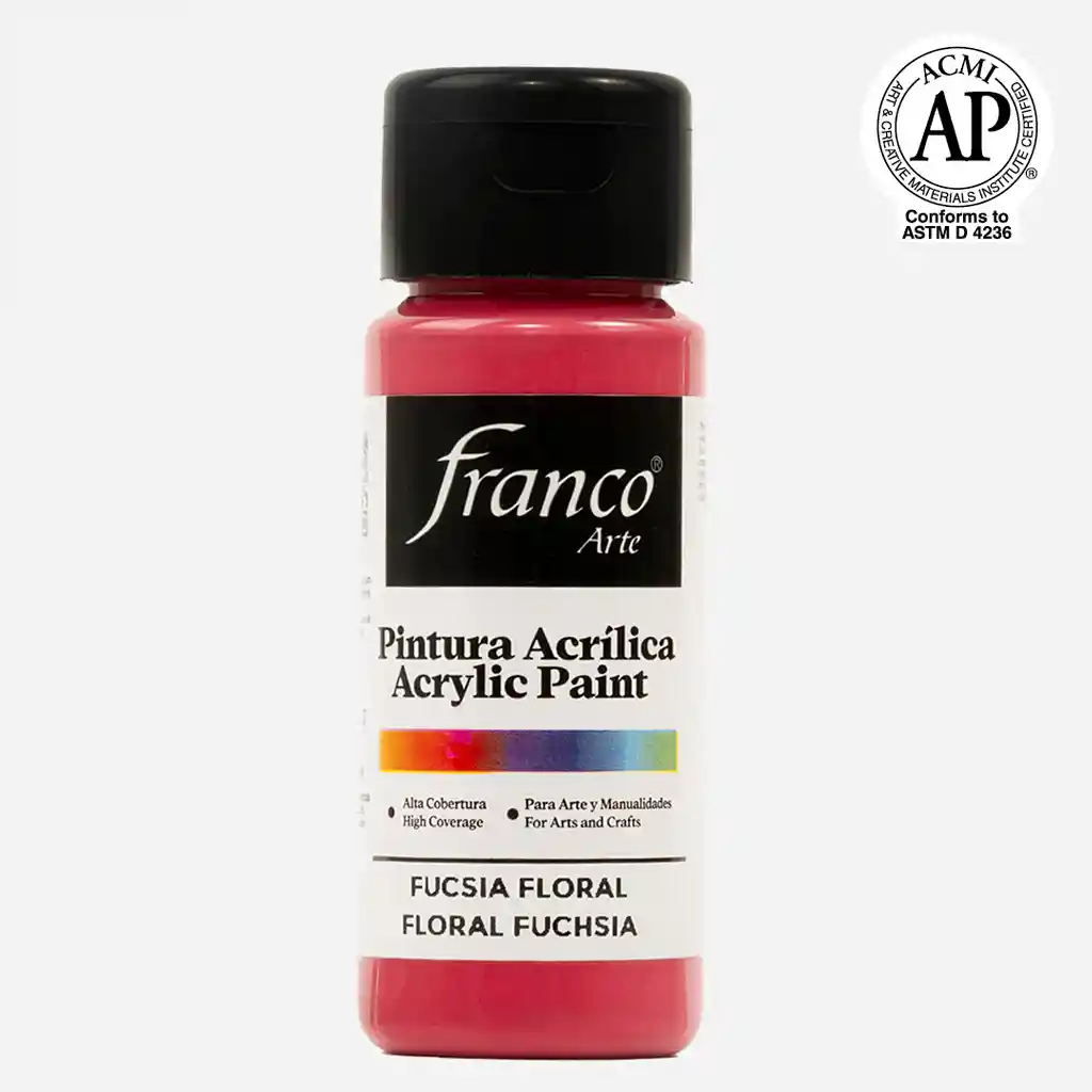 Pintura Acrílica Fucsia Floral Franco Arte
