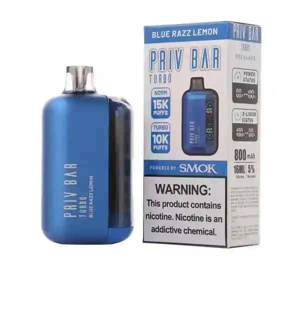 Priv Bar Vape - Blue Razz Lemon - 10,000-15,000 Puffs 5%