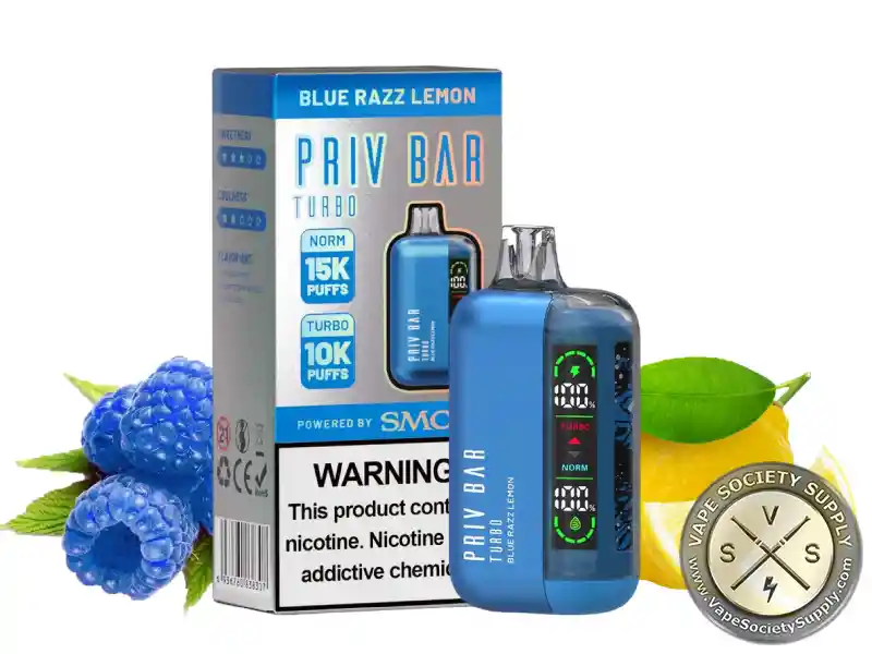 Priv Bar Vape - Blue Razz Lemon - 10,000-15,000 Puffs 5%