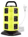 Multitoma Corriente Torre Vertical 3 Niveles 2 Puertos Usb