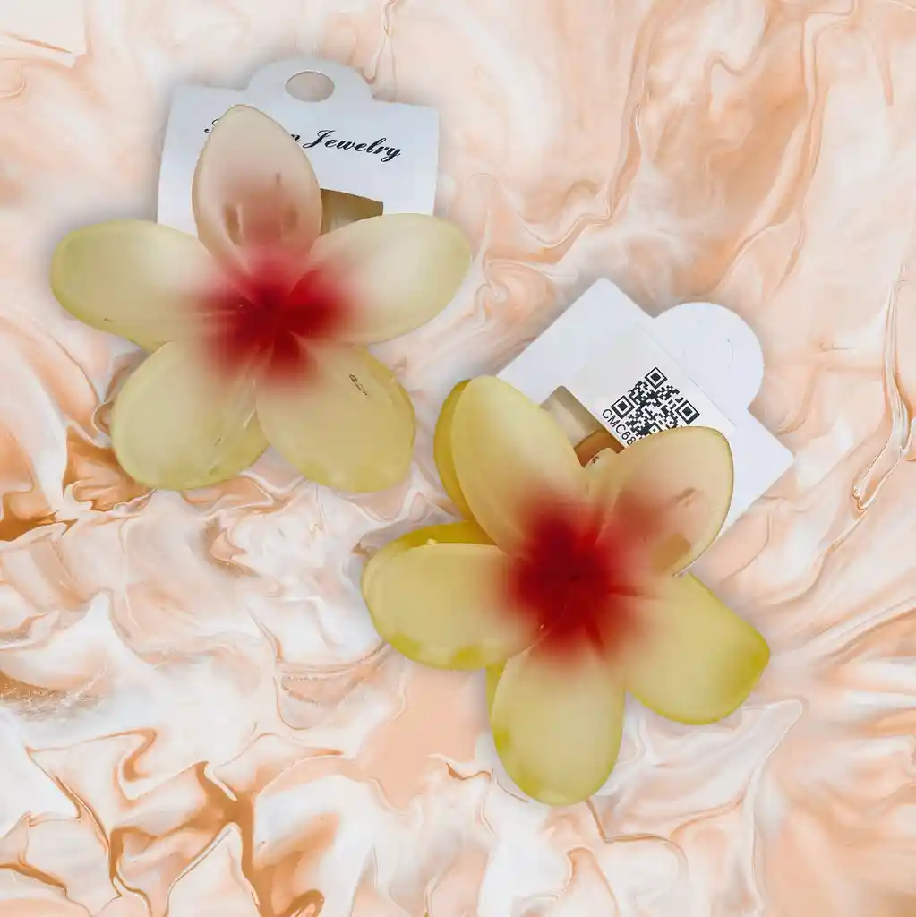 Caiman Flores Hawaianas Amarillo (par)