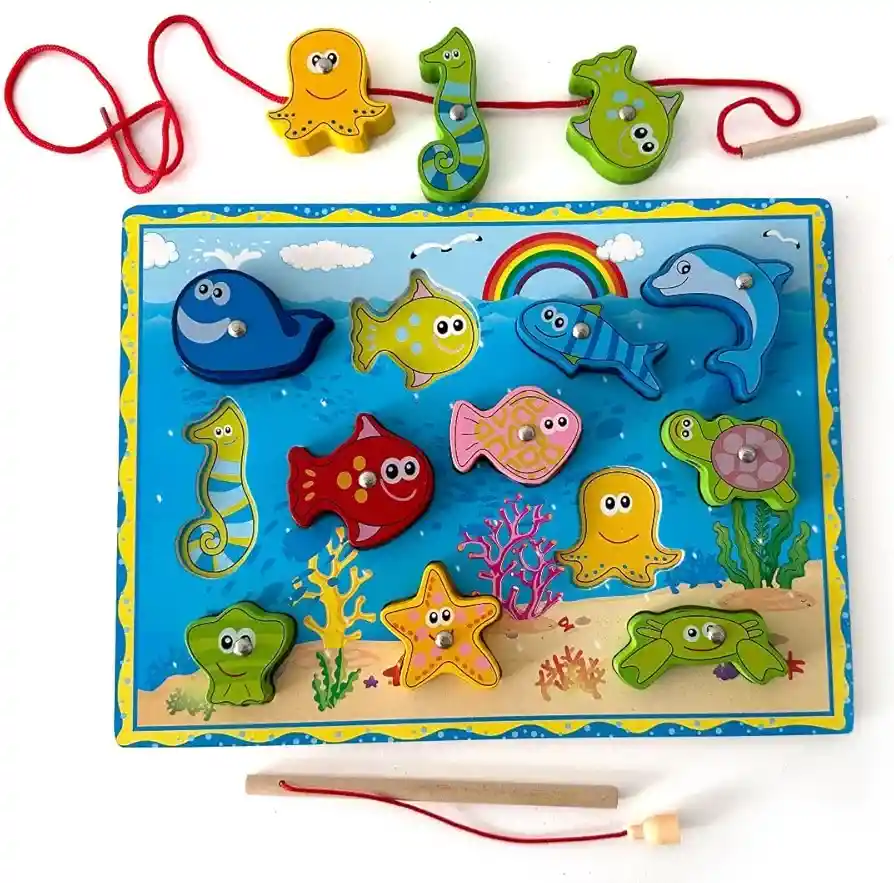 Juego De Pesca Magnético 3 En 1