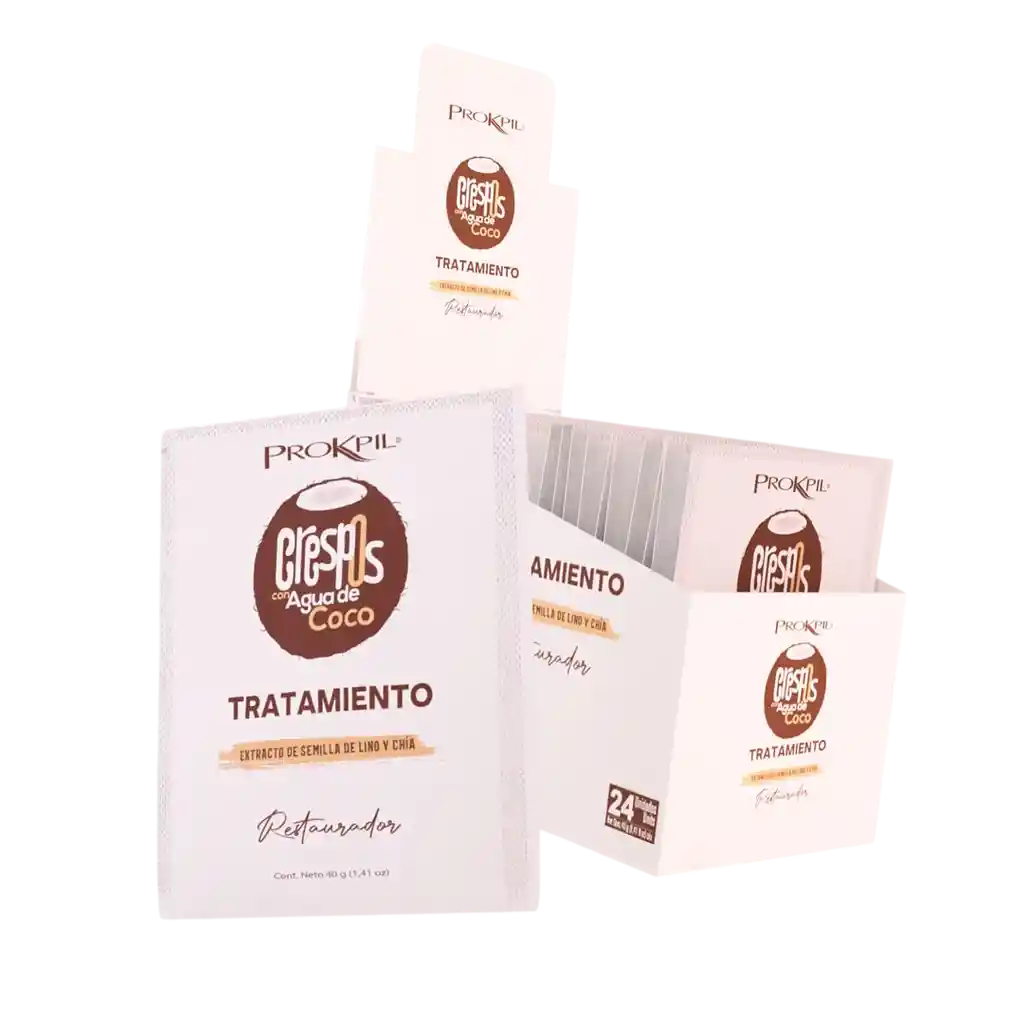Tratamiento Crespos Con Agua De Coco - X40 Gr Prokpil