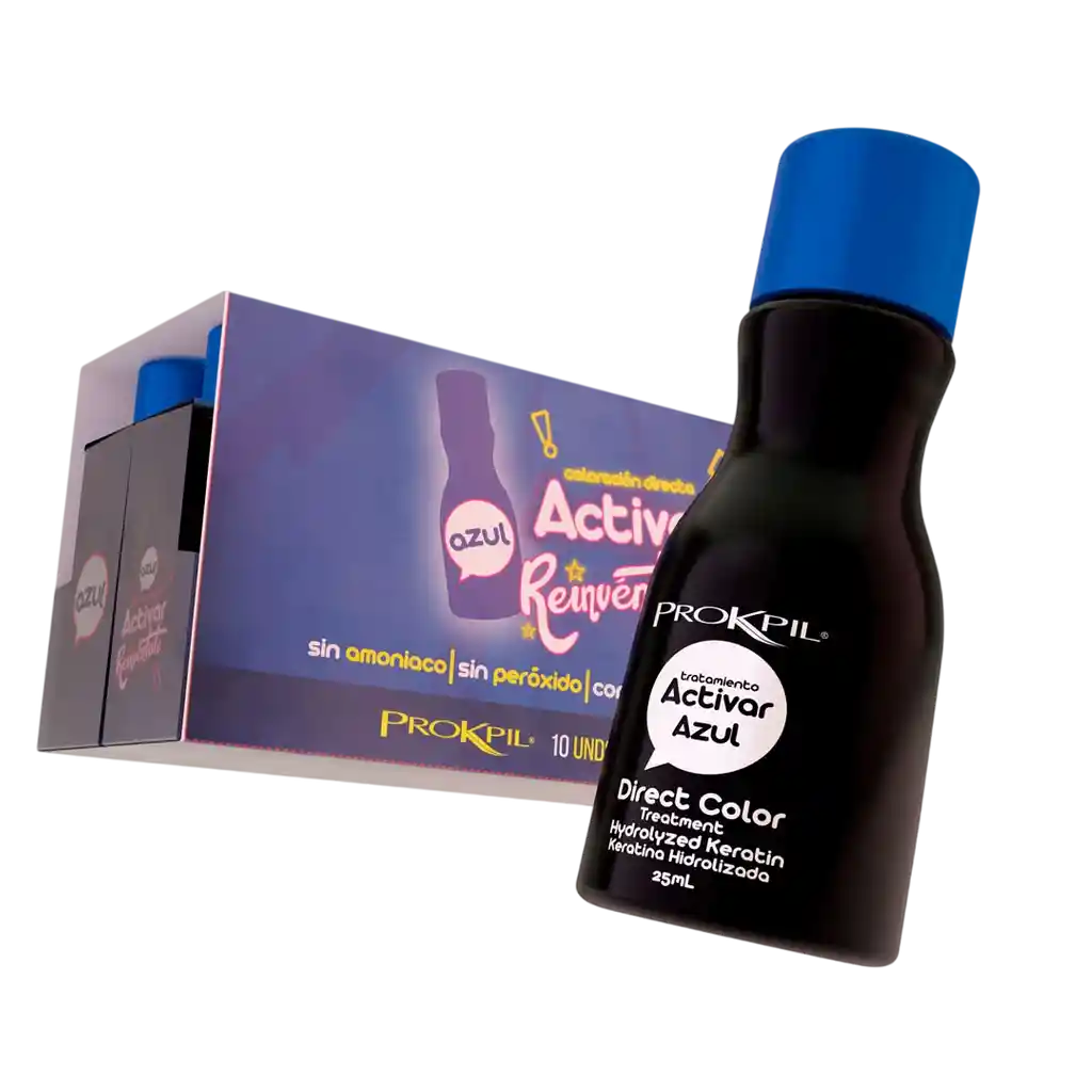 Tratamiento Activar Azul Gotas De Color - X25 Ml Prokpil