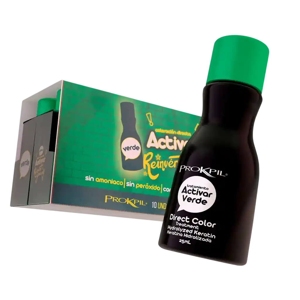 Tratamiento Activar Verde Gotas De Color - X25 Ml Prokpil