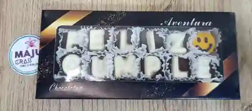 Chocolate Con Mensaje Feliz Cumple