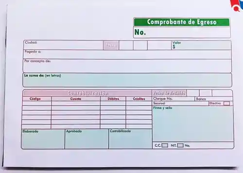 Comprobante De Egreso (talonario)