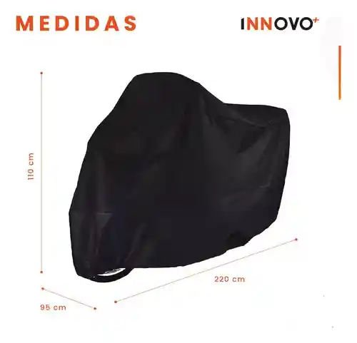 Carpa Funda Protectora Para Moto Lluvia Rayos Uv Impermeable Con Estuche Innovo