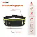 Canguro Riñonera Impermeable Deportivo Ejercicio Negro Bolso Innovo Fit