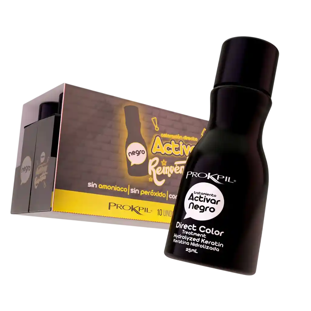 Tratamiento Activar Negro Gotas De Color - X25 Ml Prokpil