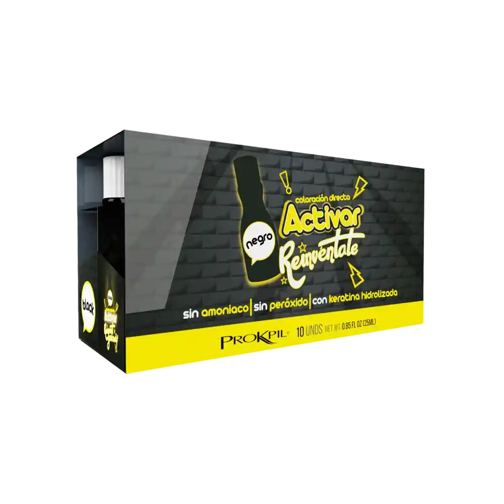 Tratamiento Activar Negro Gotas De Color - X25 Ml Prokpil