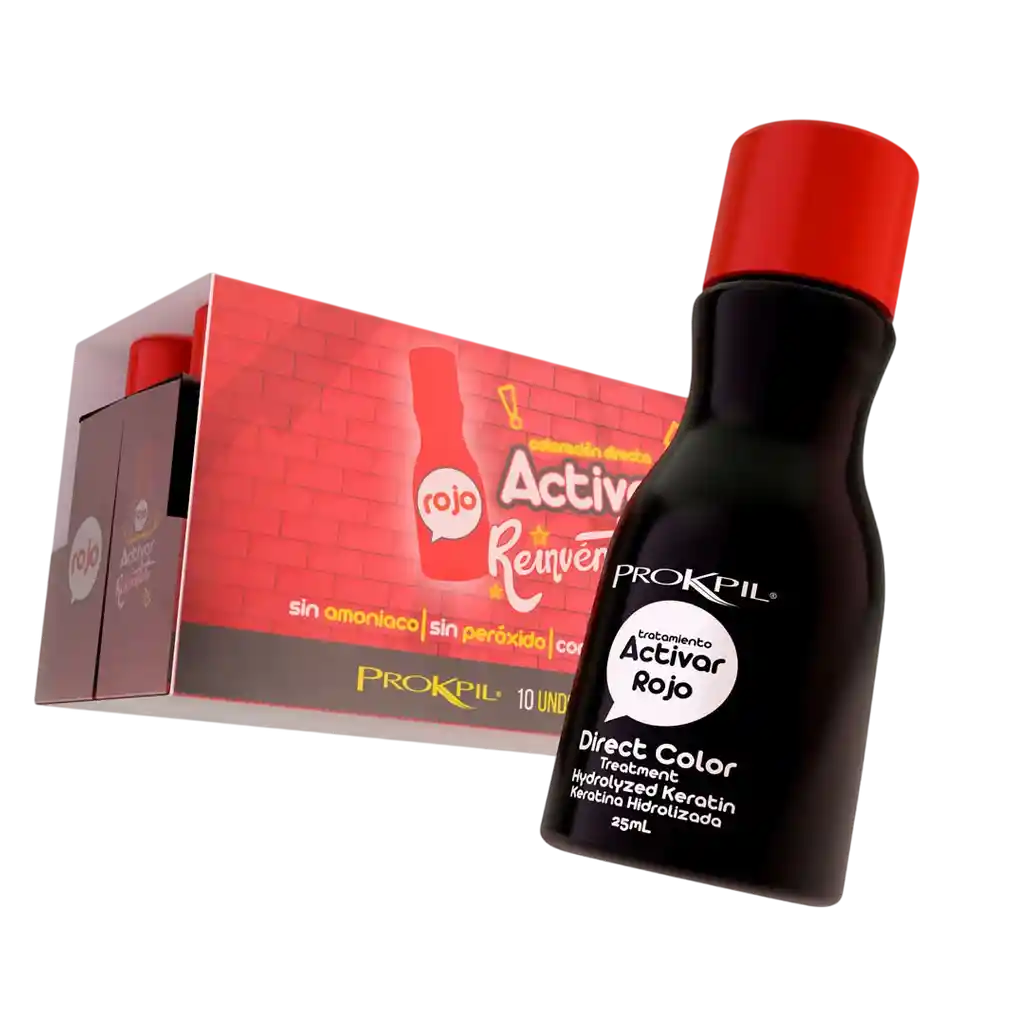 Tratamiento Activar Rojo Gotas De Color - X25 Ml Prokpil