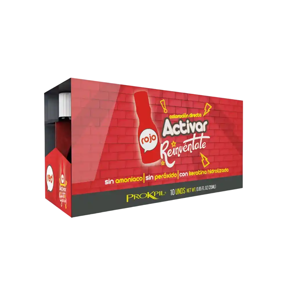 Tratamiento Activar Rojo Gotas De Color - X25 Ml Prokpil