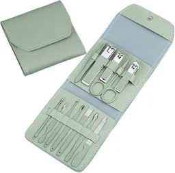 Estuche Set Manicure Pedicure Kit Cortauñas 12 Piezas