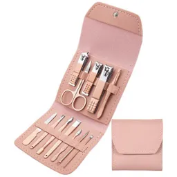 Estuche Set Manicure Pedicure Kit Cortauñas 12 Piezas