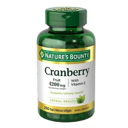 Natures Bounty Cranberry 4200mg Tracto Urinario 250 Capsulas