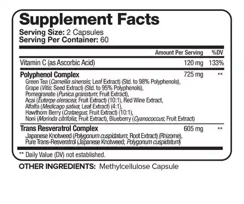 Nutrivein Resveratrol Premium 1450mg 120 Capsulas