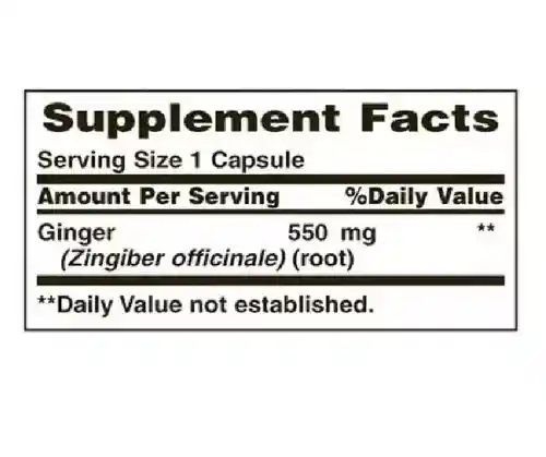 Natire's Bounty Ginger Root 550 Mg 100 Capsules