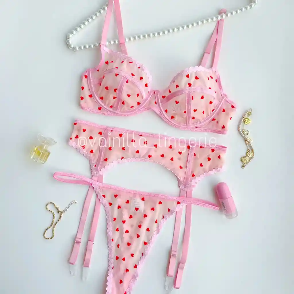 Set Amour Rosado Talla S