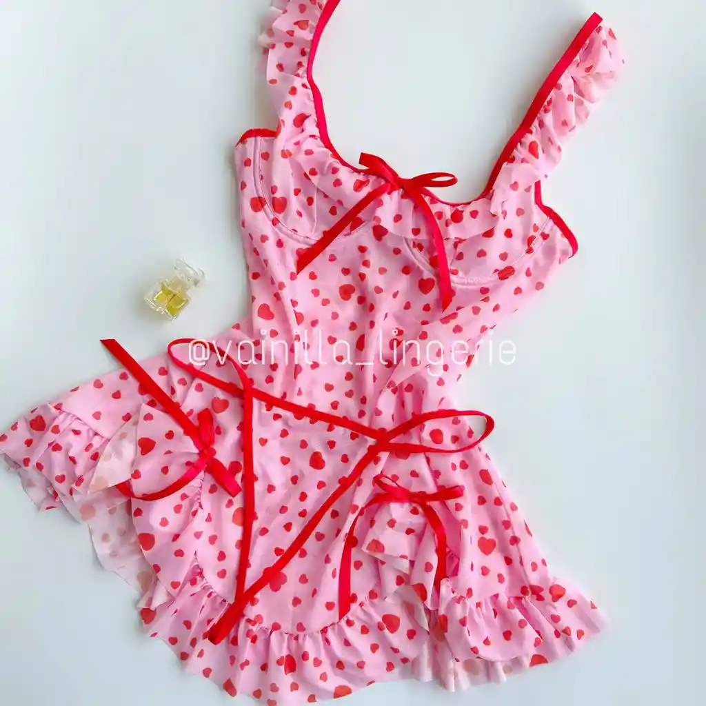 Set Kitty Rosado Con Hilo Talla S
